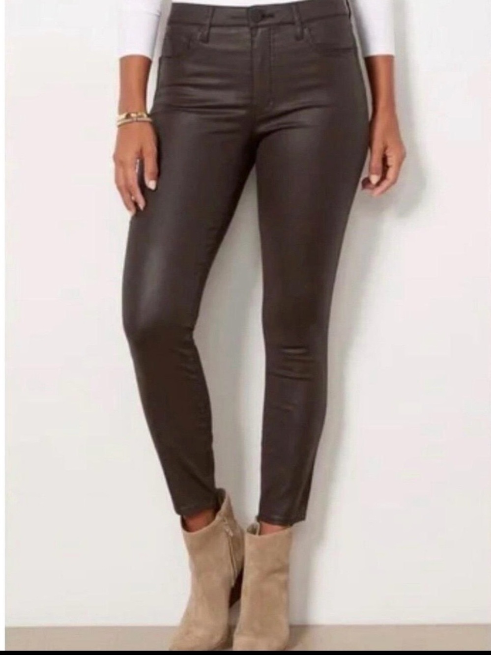 Kut from the Kloth Donna Fab Ab Highrise Skinny Ankle Coated Jean